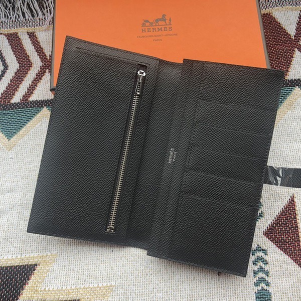 エルメス ベアン スフレ コピー ヴォーエプソン 長財布 シルバー金具
