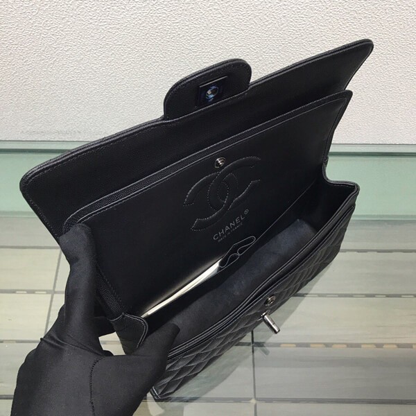 シャネル キャビアスキン ショルダーバッグブラックshn61668
