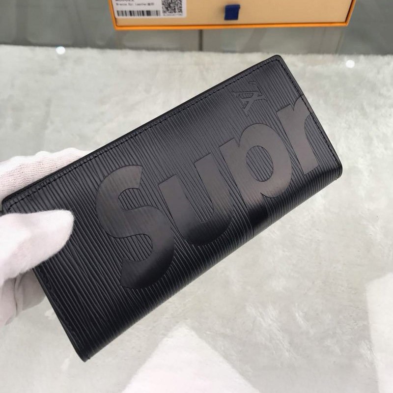 セール新作 シュプリーム ルイヴィトン 長財布 偽物 PF. BRAZZA SP EPI Wallet ブラック vut86864 ポーチ エピ