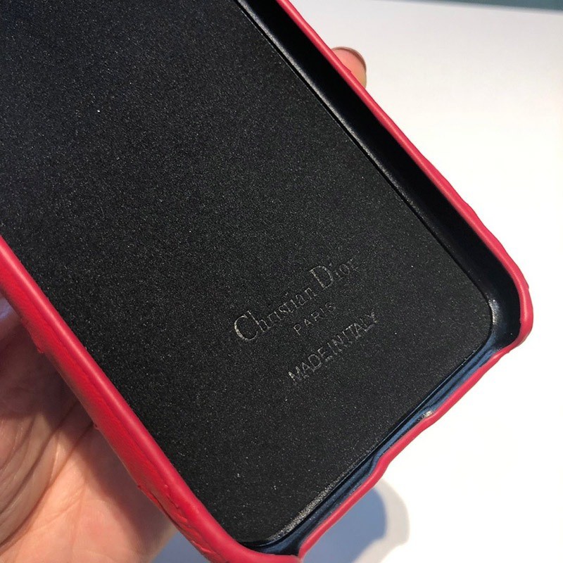 春もの新作 ディオール チャーム＆カードスロット付き iPhoneケース
