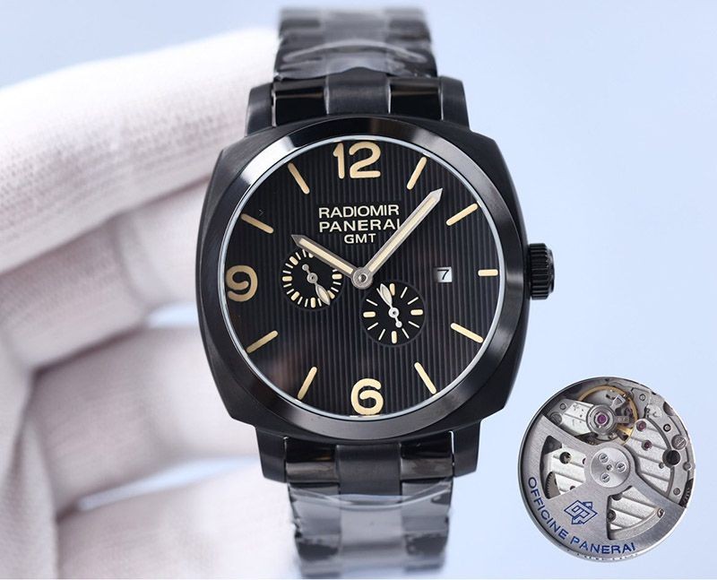 パネライ ラジオミール 3デイズ GMT パワーリザーブ オートマティック アッチャイオ 45MM PAM00658