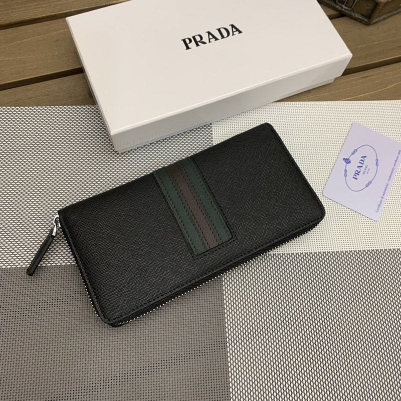 大人気!限定希少 プラダ 偽物ファスナー付 長財布 puv99542