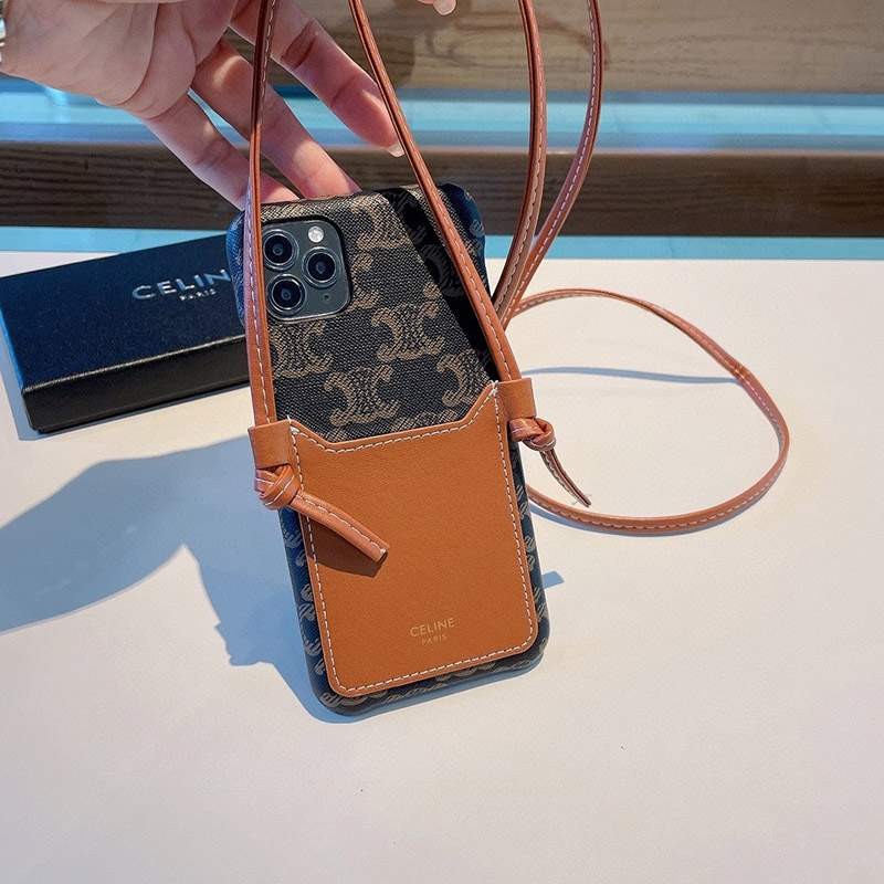 セリーヌ☆トリオンフ コピーストラップ付き iPhone11/12 pro ケース Ces66233