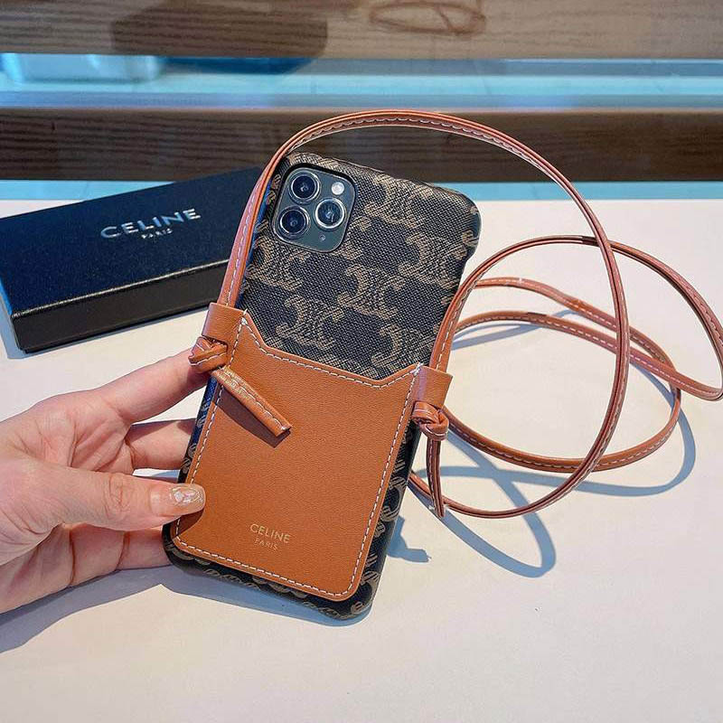 セリーヌ☆トリオンフ コピーストラップ付き iPhone11/12 pro ケース Ces66233