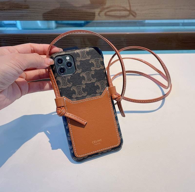 セリーヌ☆トリオンフ コピーストラップ付き iPhone11/12 pro ケース Ces66233