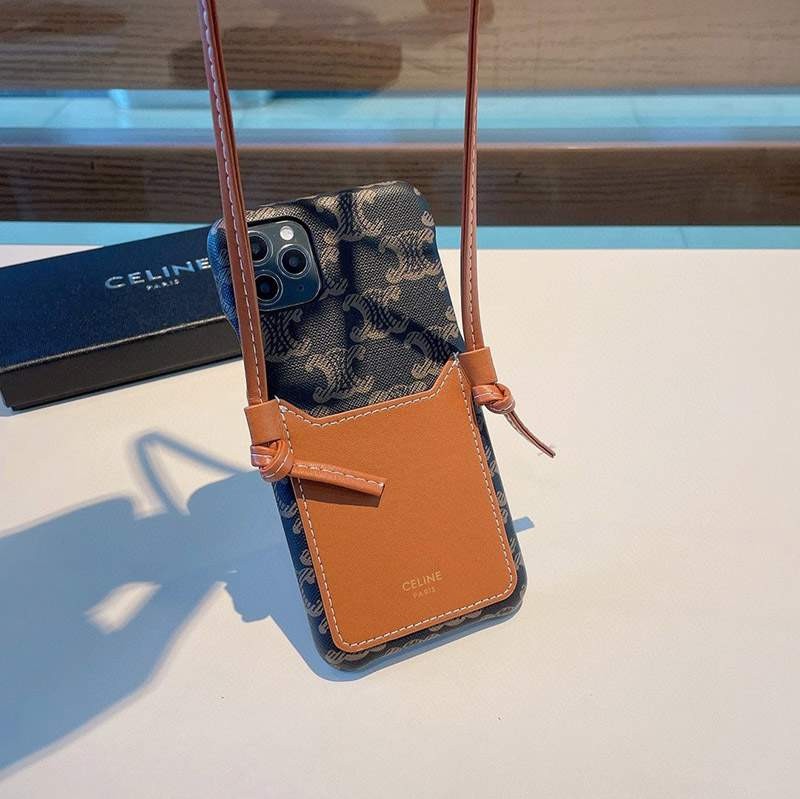 セリーヌ☆トリオンフ コピーストラップ付き iPhone11/12 pro ケース Ces66233