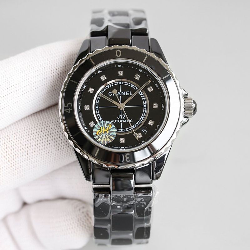 シャネル J12 H5702 スーパーコピー SS セラミック 12Pダイヤ