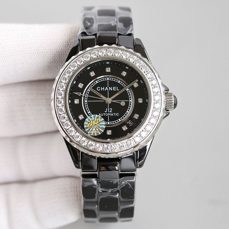 シャネル J12 H5702 スーパーコピー SS セラミック 12Pダイヤ