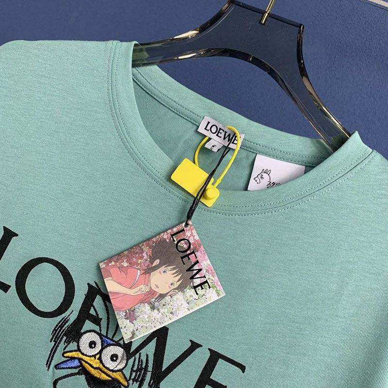 可愛い ロエベ×ジブリ ハエドリ クルーネックTシャツ 偽物 lom16507