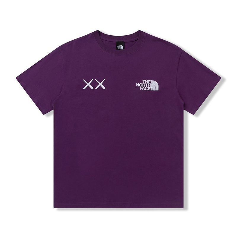 ノースフェイス XX KAWS 偽物 エンブロイダリー コットンTシャツ