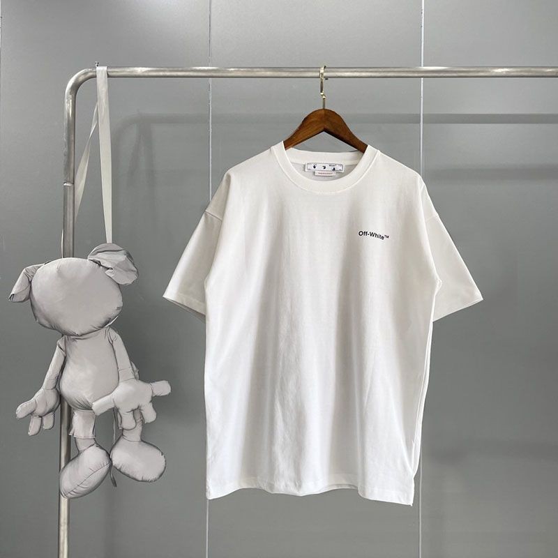 オフホワイト Diagonal コットンTシャツ 偽物 ofr65676