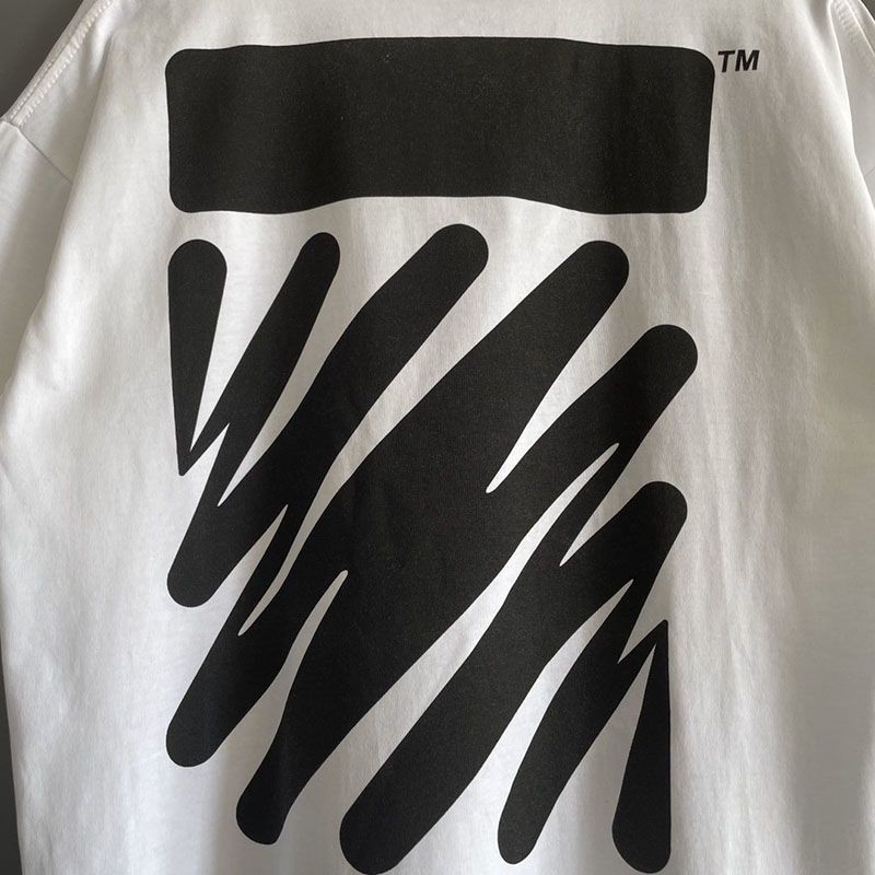 オフホワイト Diagonal コットンTシャツ 偽物 ofr65676