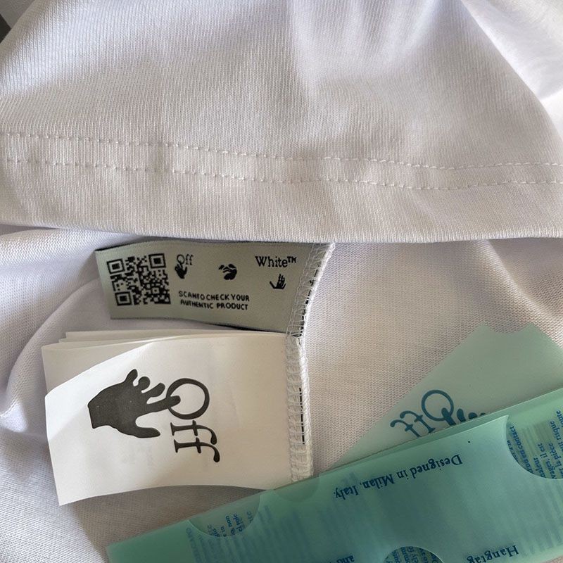 オフホワイト Diagonal コットンTシャツ 偽物 ofr65676