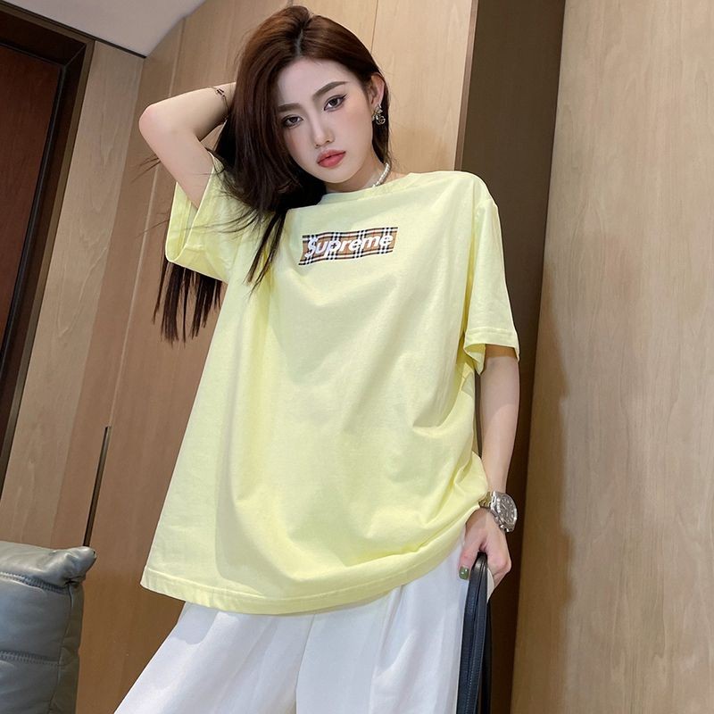 ハイブランドコラボ シュプリーム × バーバリー ボックスロゴTシャツ