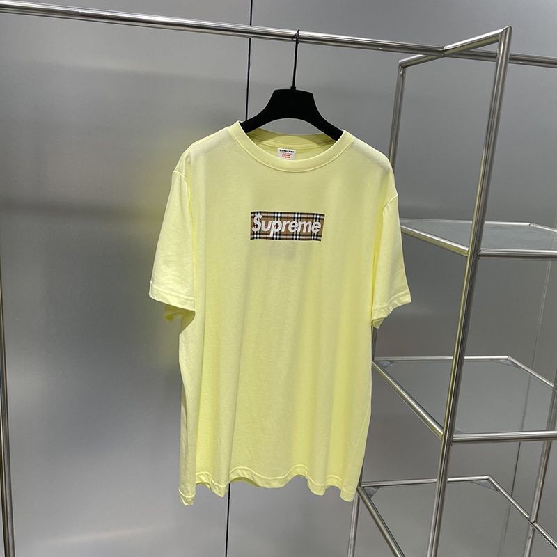 ハイブランドコラボ シュプリーム × バーバリー ボックスロゴTシャツ