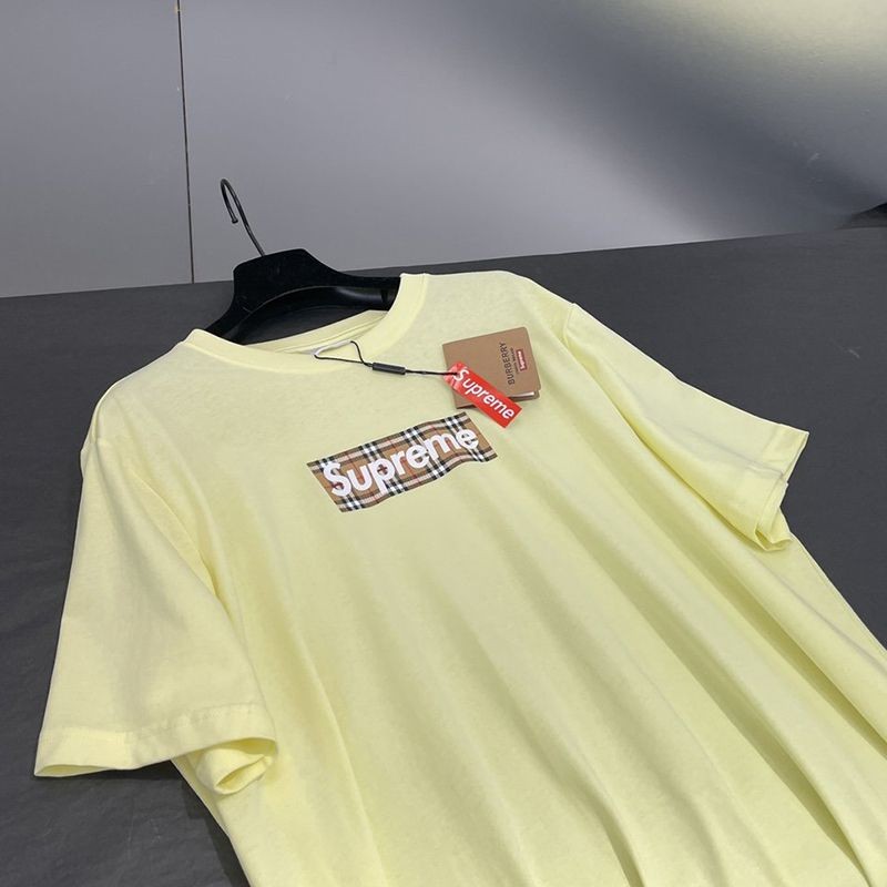 ハイブランドコラボ シュプリーム × バーバリー ボックスロゴTシャツ