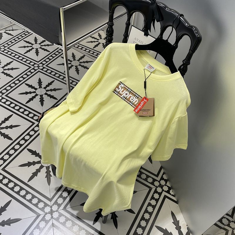 ハイブランドコラボ シュプリーム × バーバリー ボックスロゴTシャツ