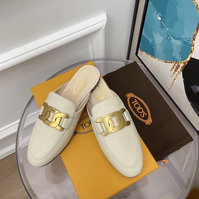 超希少!TODS ケイト レザー フラットミュール スーパーコピー tou95389
