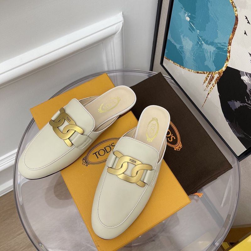 超希少!TODS ケイト レザー フラットミュール スーパーコピー tou95389