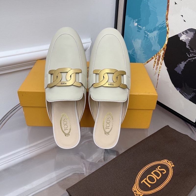 超希少!TODS ケイト レザー フラットミュール スーパーコピー tou95389