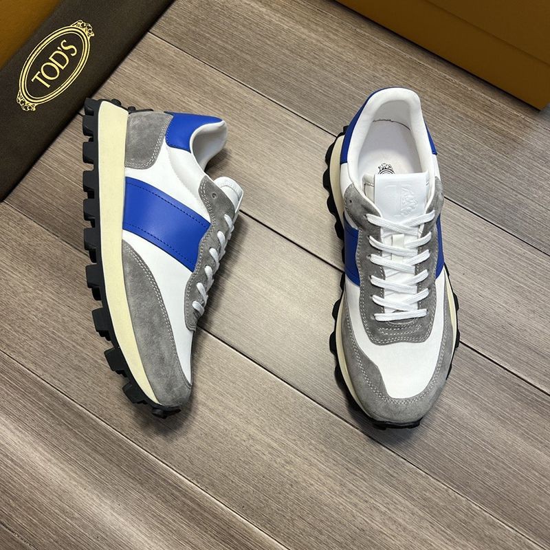 《大人気》TODS スーパーコピー スエード&ファブリックスニーカー toq41241