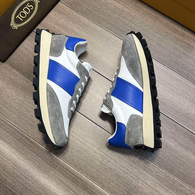 《大人気》TODS スーパーコピー スエード&ファブリックスニーカー toq41241