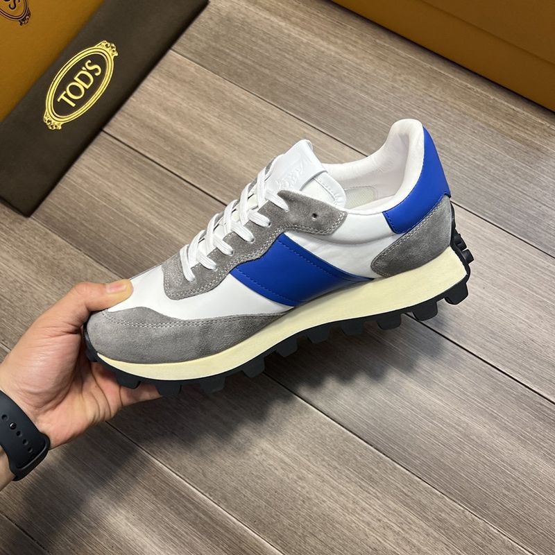 《大人気》TODS スーパーコピー スエード&ファブリックスニーカー toq41241