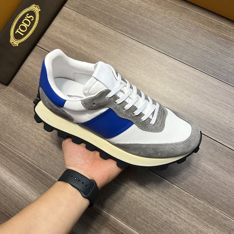 《大人気》TODS スーパーコピー スエード&ファブリックスニーカー toq41241