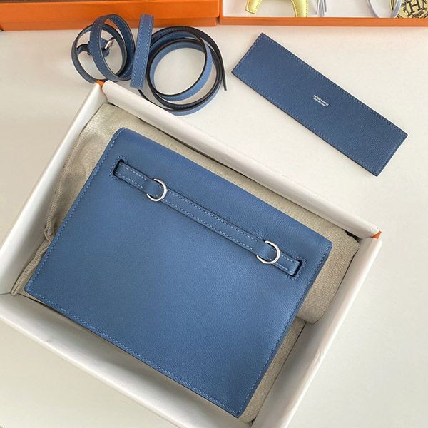 ★日本!!人気!エルメス コピー ケリーダンス 22cm ブルー 内縫 2色金具 erm15079