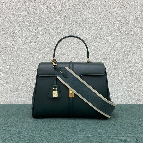 ☆超人気☆セリーヌ 16(セーズ) コピー ミディアム ショルダーバッグ グリーン【3サイズ】 Cem85504