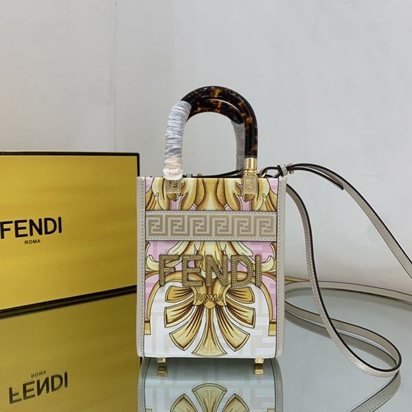 フェンディ×ヴェルサーチェ 偽物】Fendace◇Sunshine Mini ショッパー