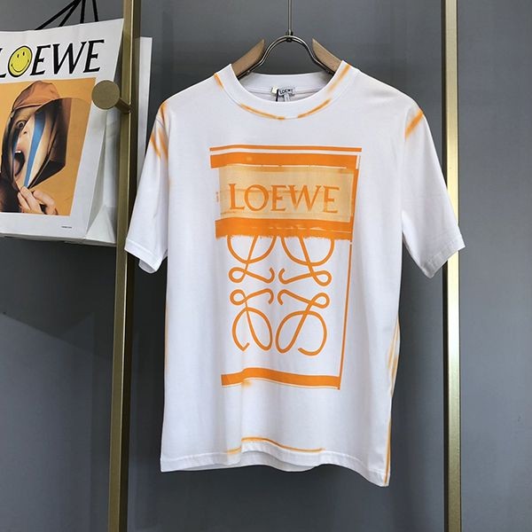 ロエベ コットン アナグラム フォトコピー Tシャツ 4色 loj82937