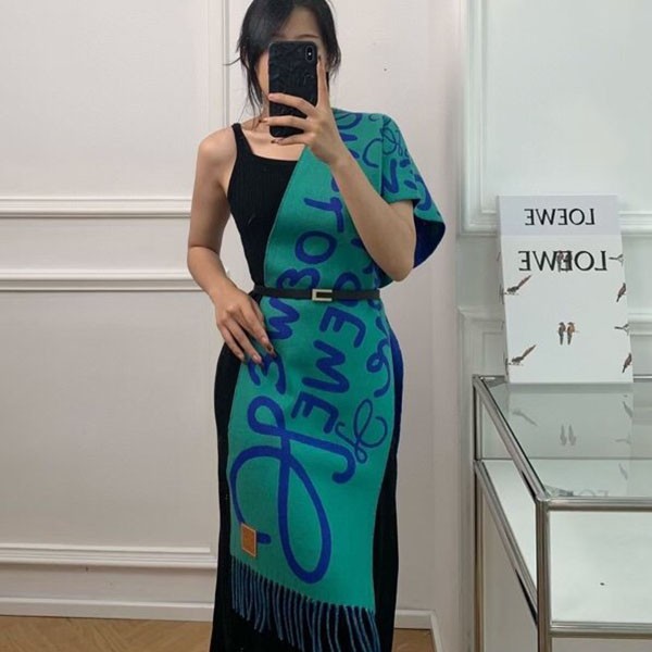 大人気!ロエベ 偽物 ウール&カシミヤ ロゴ入りスカーフ loq67780