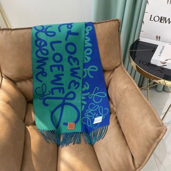 大人気!ロエベ 偽物 ウール&カシミヤ ロゴ入りスカーフ loq67780
