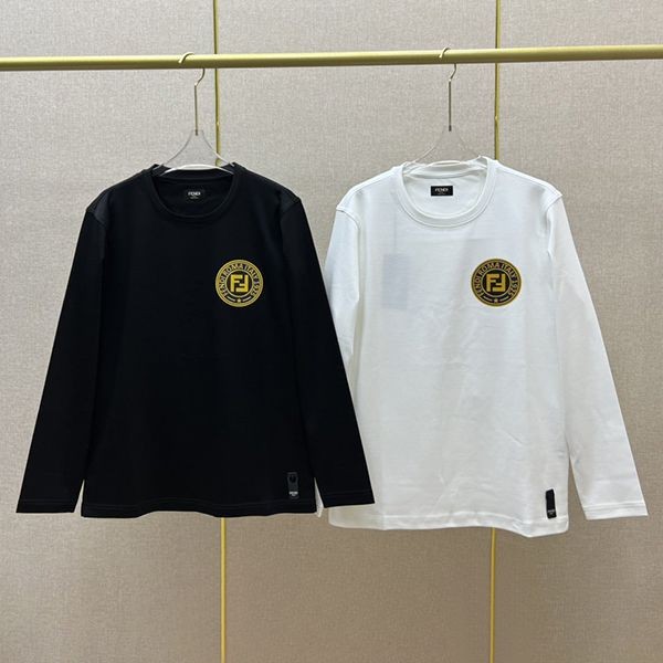 フェンディ アジュール刺繍FF 長袖クルーネック Tシャツ 偽物 2色