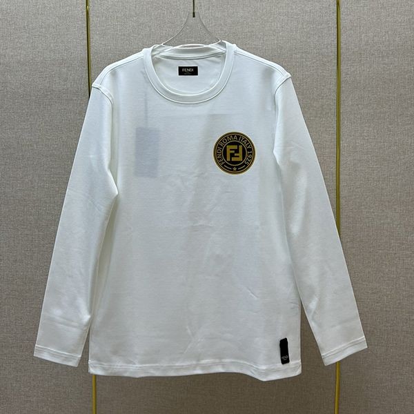 フェンディ アジュール刺繍FF 長袖クルーネック Tシャツ 偽物 2色