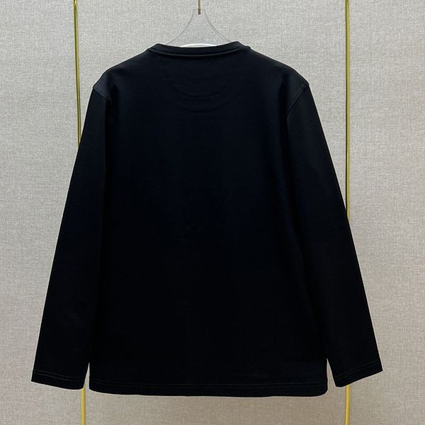 フェンディ アジュール刺繍FF 長袖クルーネック Tシャツ 偽物 2色