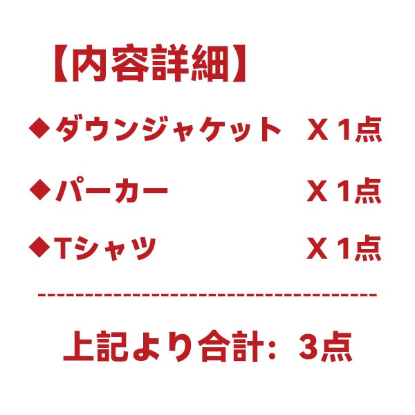 ハイブランド福袋 レディース 2026★スーパーコピー服(ダウン・パーカー・Tシャツ)3点★ roa46802