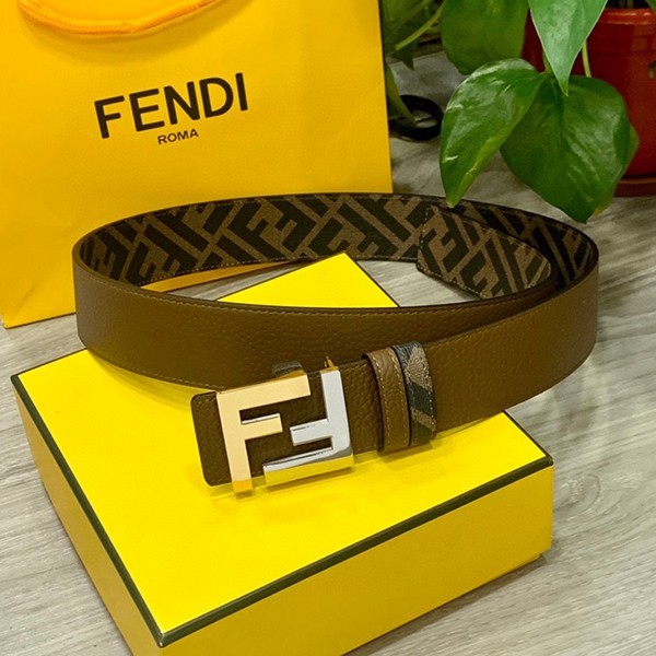 【人気商品】フェンディ グレーレザー ベルトコピー リバーシブル fee82856