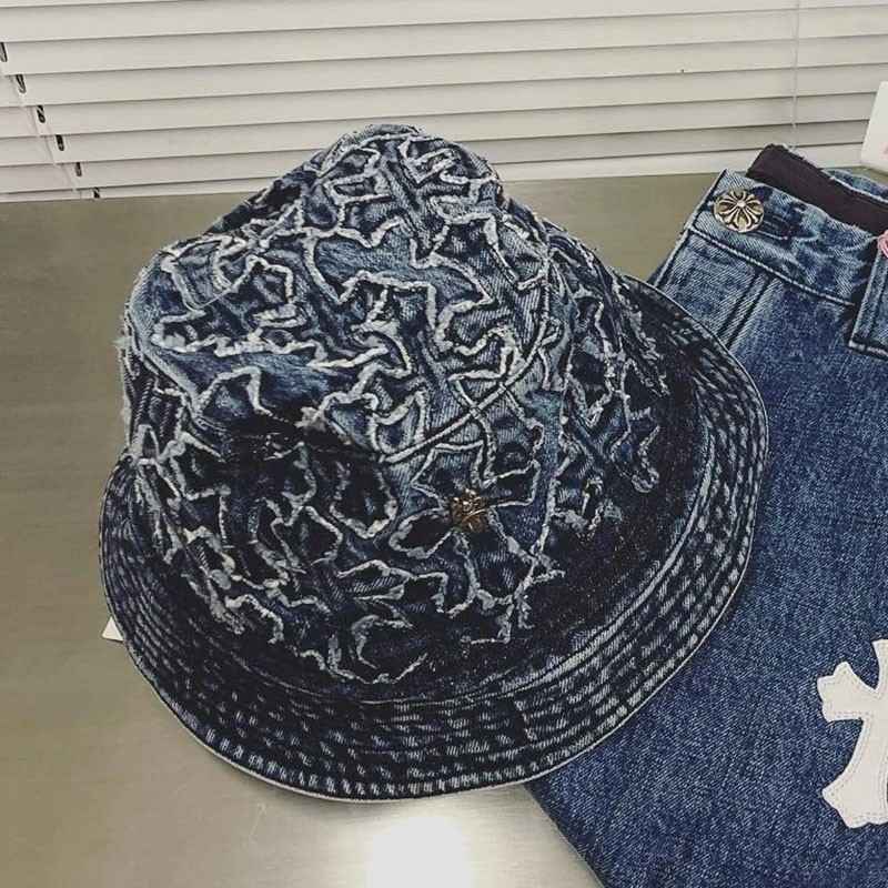 クロムハーツ コピー Dagger Denim Hat ダガー デニム バケットハット