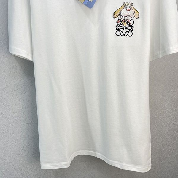 確保済みロエベ ヒン アナグラム Tシャツ 偽物 クルーネック 2色 loz53590