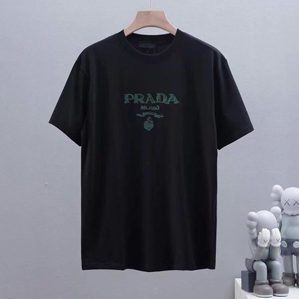 すぐ届プラダ シンプル 刺繍ロゴ コットン Tシャツ 偽物 2色 puu61170