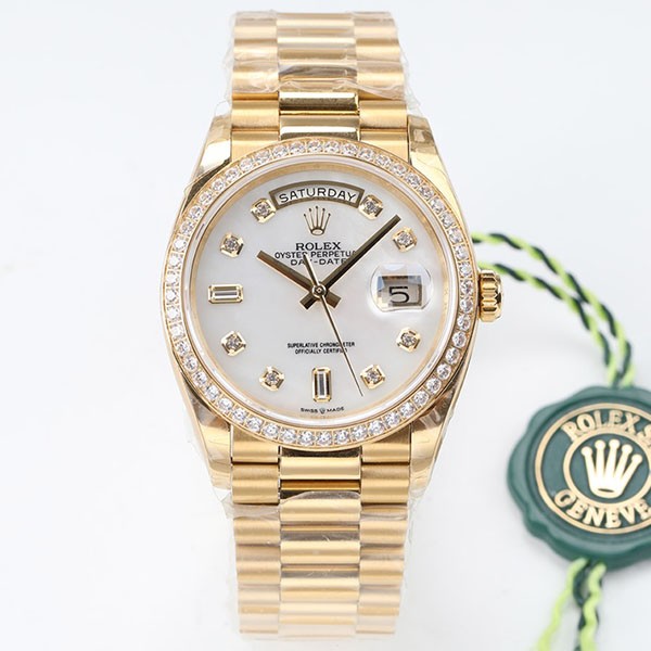ロレックス 時計 スーパーコピー デイデイト ホワイト 36mm ros09982