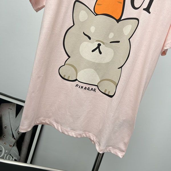 グッチ×Kawaii 偽物 キャットプリント Tシャツ gus26464