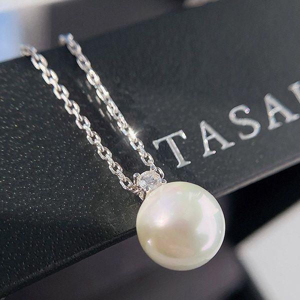 大人気!タサキ 偽物 あこや真珠 ペンダント パールネックレス ダイヤ