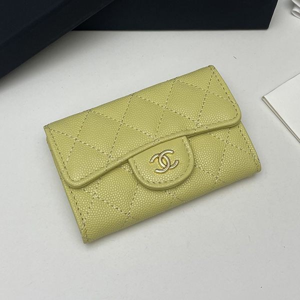 シャネル 偽物 ミニ財布 キャビア ライトゴールド金具 sht74354
