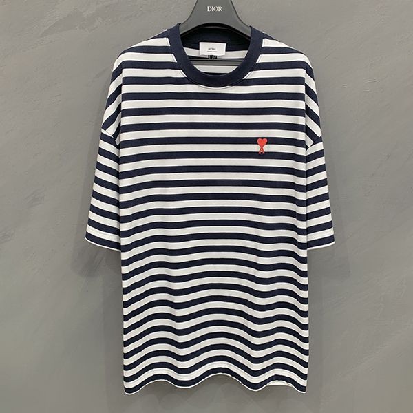 アミパリス tシャツ 偽物 ストライプ Tシャツ amv63461
