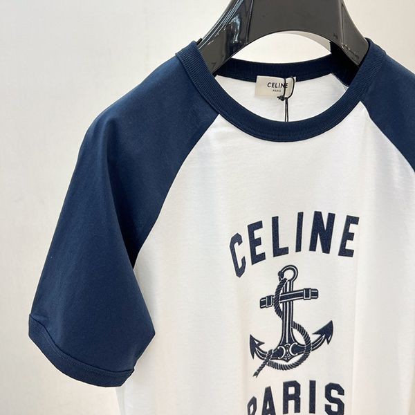 ★日本!!人気!セリーヌ 偽物 アンカー 70S ストライプ Tシャツ Cet68193