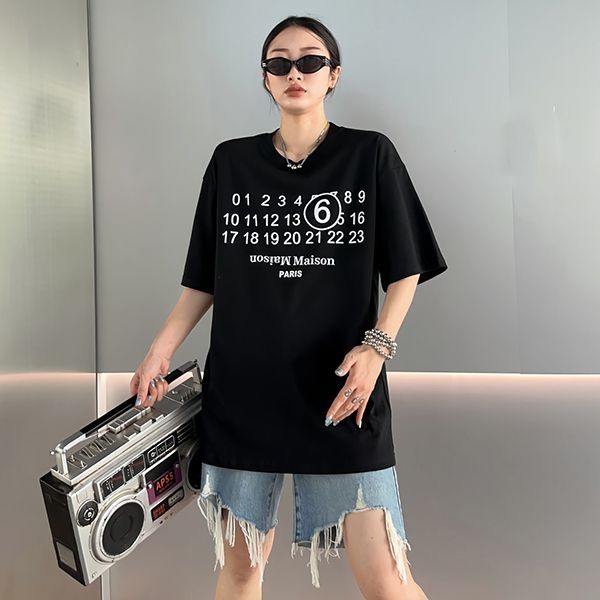絶対欲しい!可愛い♡メゾンマルジェラ Tシャツ 偽物 ブラック May00608