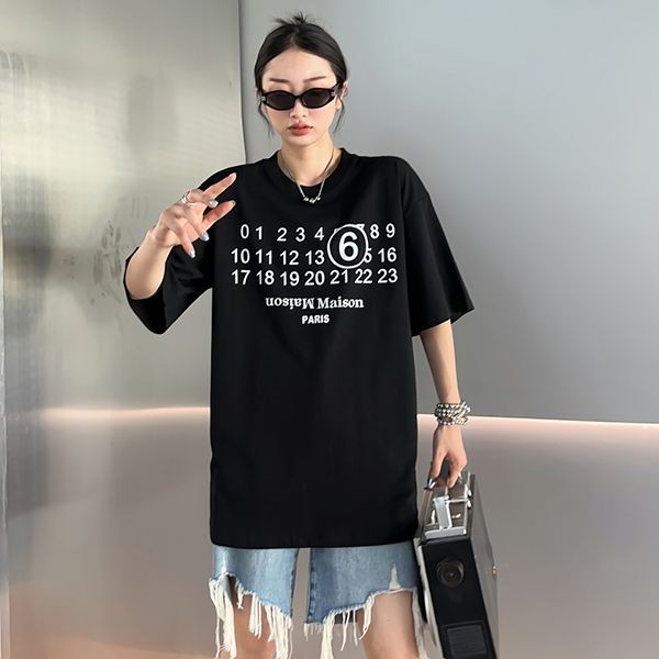 絶対欲しい!可愛い♡メゾンマルジェラ Tシャツ 偽物 ブラック May00608